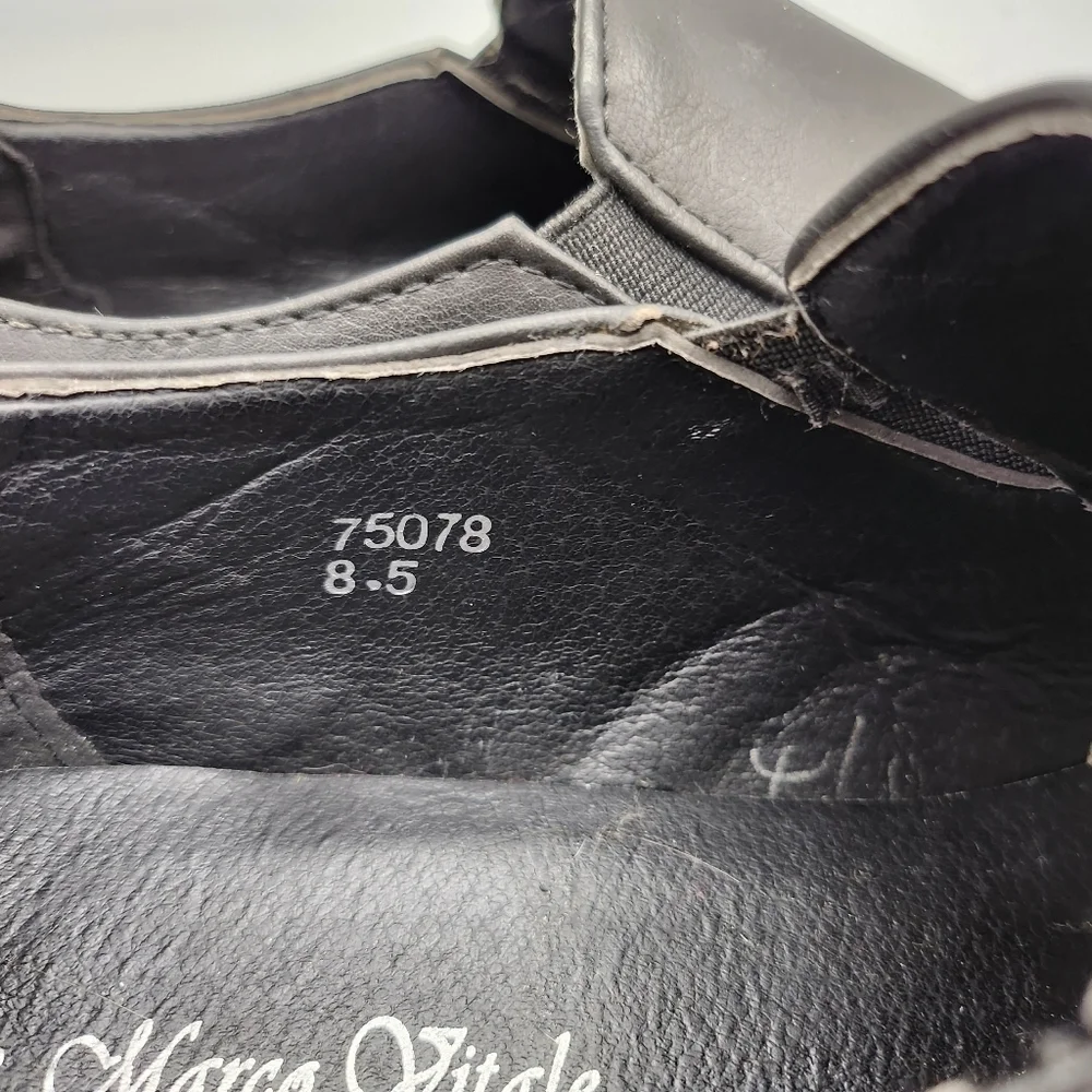 Marco Vitale Men's Dress Oxford Shoes Size 8.5 Black